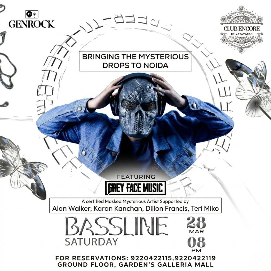 Bassline Saturday Grey Face