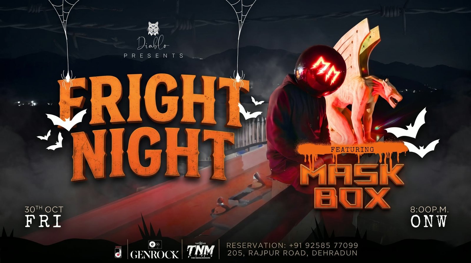 Diablo Presents Step Into the Dark: FRIGHT NIGHT featuring MaskBox live in Dehradun